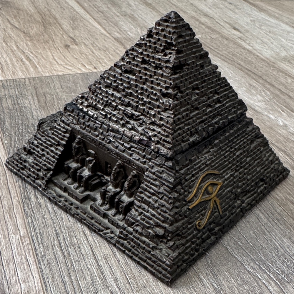 Egyptian Pyramid Decorative Jewelry Box Pyramid with Eye of Horus
